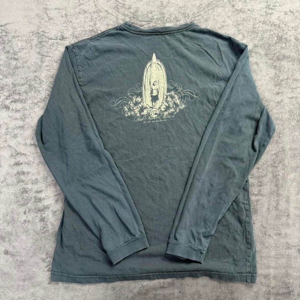 Vintage Quiksilver Edition Long Sleeve Mens Large Surfer Graphic Tee Faded Y2K
